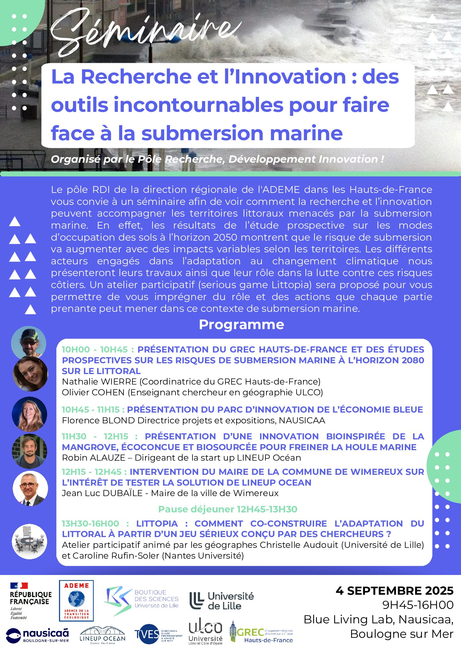 Affiche séminaire pôle transversal RDI ADEME 4 septembre 25